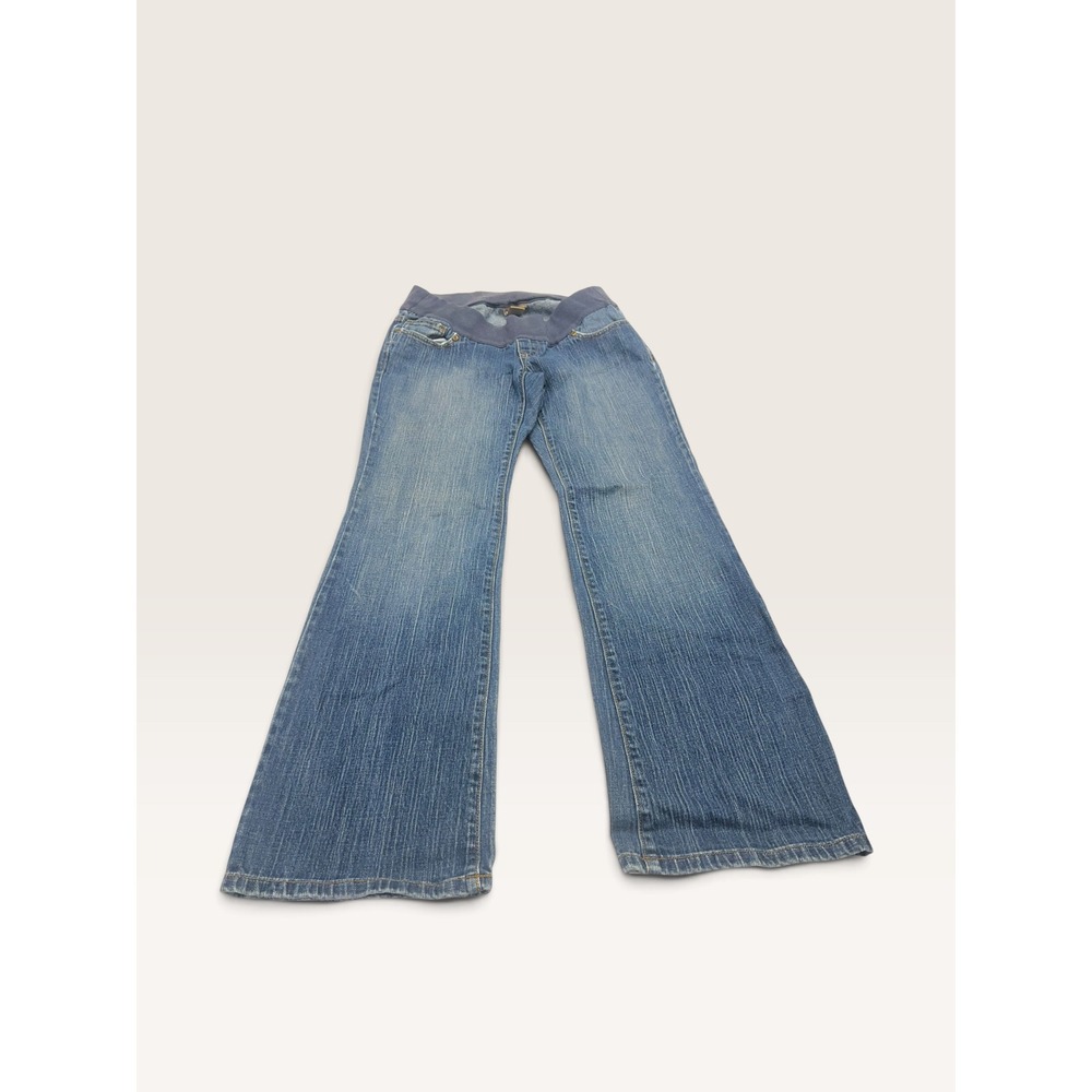 Vintage 2006 Old Navy Maternity Jeans Small Long Low Rise Bootcut Y2K Blue Denim